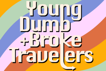 Young Dumb & Broke Travelers Podcast Full Logo with Filled-in Words